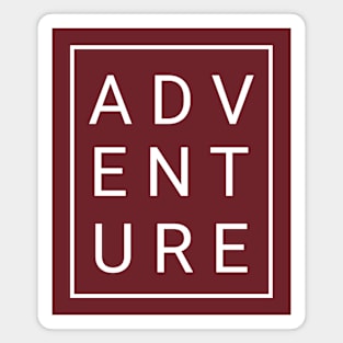 Minimalist Adventurer Typography Magnet